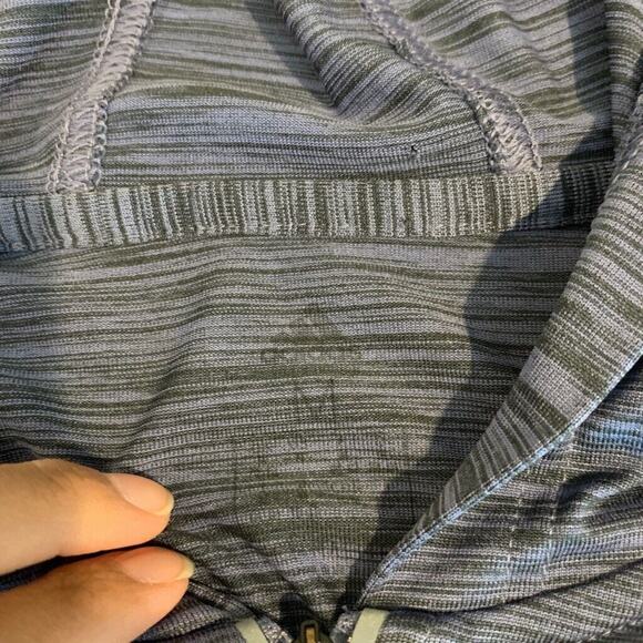 Adidas Hoodie Womens M Medium Multi Quarter Zip Lightweight Stripe Sleeve Shirt - Picture 8 of 12